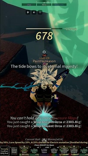 I caught the ancient orca in fisch ￼#roblox