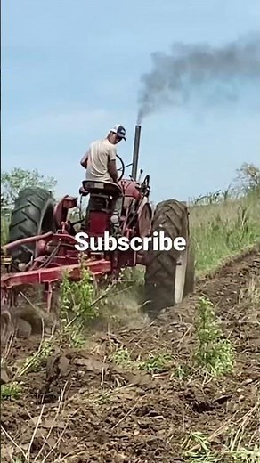 Plowing With Farmall 400 Diesel. #tractor