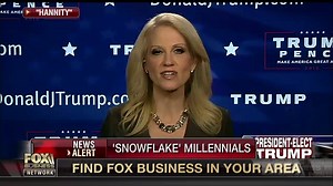 “We’re treating these adolescents and these millennials like precious snowflakes.” Kellyanne Conway said these college students are "whining" and "crying" because they simply can't accept the fact that Donald J. Trump won the election and will be the next president, and they're being enabled in doing so. | Fox Business