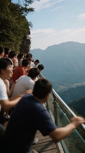 😬Shocking! Cliff ride disaster - The tourists flew into the valley! #shorts #accident #glass #ride