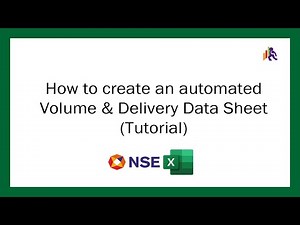 How to create an automated Volume & Delivery analysis sheet for Nifty F& O Stocks (Hindi Tutorial)