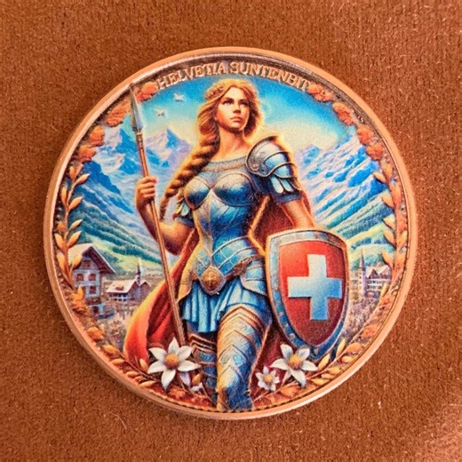 2025 Swiss Helvetia Suntenbit Colorized 1 Oz .999 Fine Copper Round - Etsy