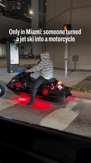 23K views · 65 reactions | When a jet ski hits the pavement, you know it’s Miami. Street legal? Questionable. Attention-grabbing? Definitely. Video Credit: spico.mode / Instagram | The Manual | Facebook