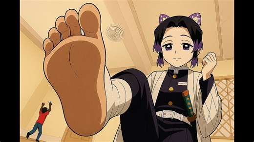 Shinobu, The Giantess Crushing Domination & Beautiful Feet! (Demon Slayer)