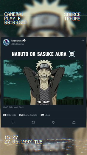 Naruto and Sasuke aura ☠️#nobatidao #dubbing #anime #animemoments