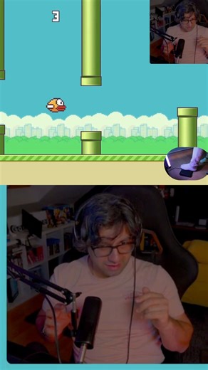 Playing Flappy Bird with your feet 🤯 #flappybird #challenge