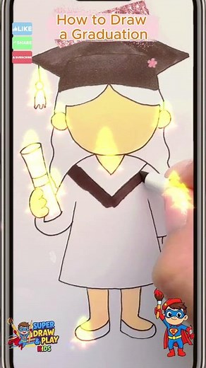 How to Draw a Graduation! Easy Drawing for Kids!