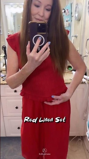 Abercrombie Red Linen Set Try-On ❤️ 3 Ways to Style