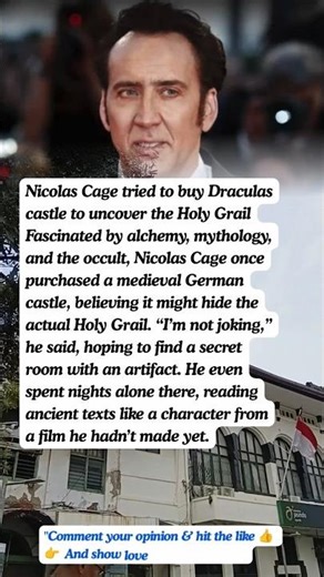 Nicolas Cage tried to buy Draculas castle to uncover the Holy Grail