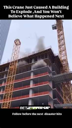 DisasterUnfolds | One second — normal construction site. Next — a massive cloud of dust erupts from the top floor like a volcano. No explosion. No fire.... | Instagram