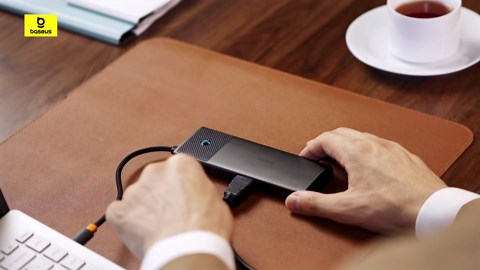 Baseus Docking Station Dual Monitor,10Gbps 10 in 1 Docking Station with 2 HDMI Single 4K@120Hz, Dual 4K@ 60Hz,10Gbps USB C and USB A, Gigabit Ethernet, PD 100W, SD/TF for iPhone 15/Mac/Dell/HP/Lenovo