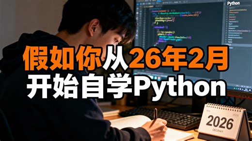 假如你从26年2月份开始自学Python...听劝！少走99%弯路！