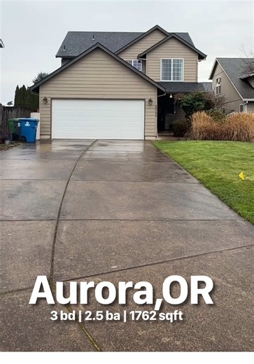 Aurora,OR A newer community with classic town charm, this is one of only two modern neighborhoods. It offers modern convenience while blending naturally with its surroundings. The simple, comfortable, and well-lit layout is perfect for daily life. The fenced backyard and patio provide valuable outdoor space for various activities. 3 bd | 2.5 ba | 1762 sqft Built 2004 $509,900 #tiktokrealtor #listingoftheday #FirstTimeHomebuyer Listed by: Jennie Hill Keller Williams Realty Portland Premiere