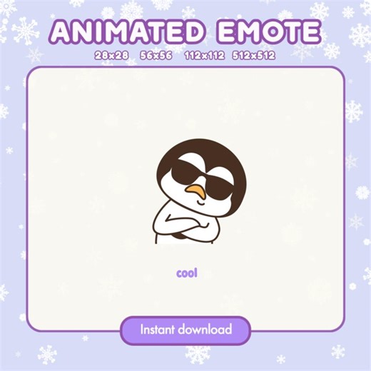 Penguin Animated Emote for Twitch & Discord | Confident Swag GIF (digital Download) - Etsy