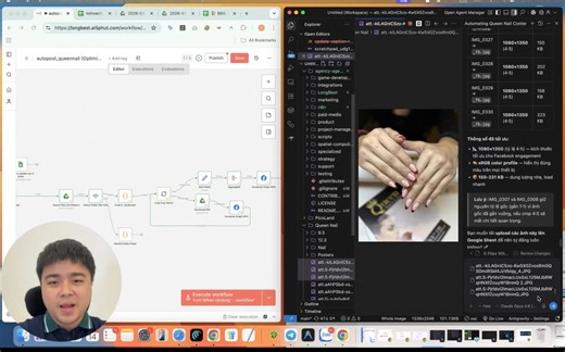 Cộng đồng N8N Việt Nam | Mình vừa quay xong demo: marketing automation end‑to‑end cho tiệm nail bằng antigravity + n8n | Facebook