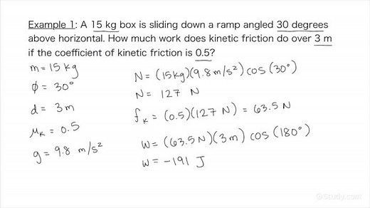 How to Calculate the Work Done by Kinetic Friction on an Object | Physics