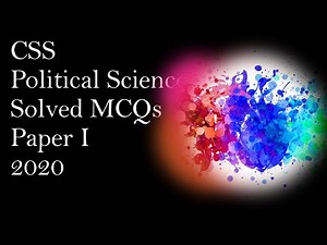 CSS Political Science 2020 Paper-1 || Solved MCQs || Objective Part