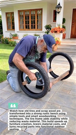 This DIY Tire Bench Build Is Blowing Up
