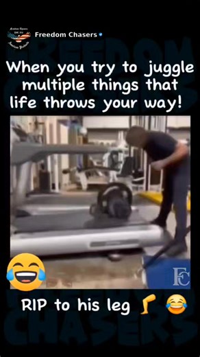 I think this may have been a bone density test 😂 #fyp #trending #viral #FreedomChasers #reaction #parody #funny #comedy #lol #haha #wild #weights #treadmill #physics | Freedom Chasers