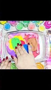 DIY Foaming Clay with Slime #shorts #asmr #satisfying #slime #slimeasmr #oddlysatisfying