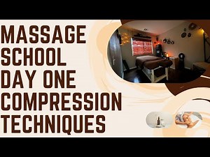 Massage school day one teaching basic compression techniques to students