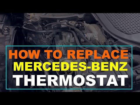 HOW TO REMOVE AND INSTALL (REPLACE) MERCEDES BENZ E350 COOLANT THERMOSTAT EASILY