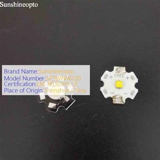 220LM 3W LED Module 6500K Star PCB Bright Light
