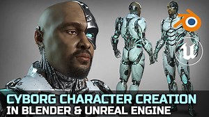 Cyborg Hard Surface Character Creation in Blender
