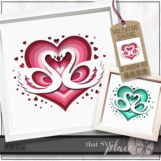 3D Valentine SVG, Heart Shadowbox SVG, Layered Papercut Template (digital Download), Cut File, Includes Shadow Box Frame SVG - Etsy Canada