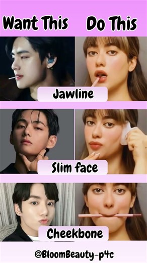 Sharp Jawline 🔥 Slim Face ✨ Defined Cheekbones 😍 Glow Up