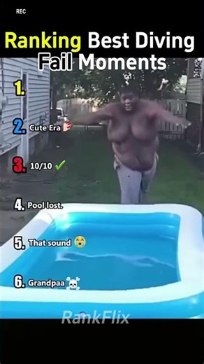Ranking Best Diving Fail Moments #ranking #diving moments #bestmoments #short #youtubeshort