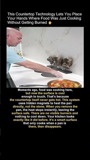 Invisible Stove Built Into Your Counter #kitchenhack #future