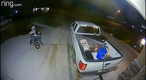 188K views · 5.6K reactions | NOT AT THIS HOUSE - A homeowner who was tired of thieves stealing from their truck set up a special motion-activated sprinkler with an "impressive amount of pressure" that sprays anyone who gets too close.  STORY: https://bit.ly/2VJMMMi Courtesy: Josh and Katie Camarena | WSVN-TV | Facebook