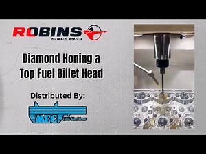 Robins CNC Valve Guide Machine - Diamond Honing a TOP FUEL BILLET Head