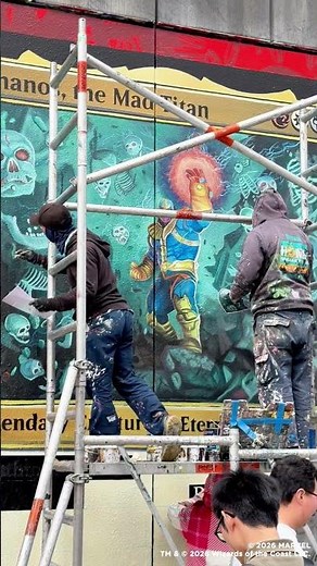 Magic made reality. See how the Thanos mural came to life. #MTGxMarvel