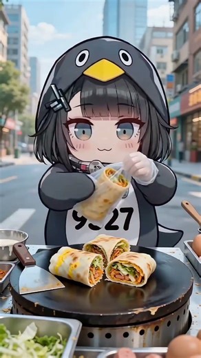 Magician turned street food vendor 🐧🪄👇