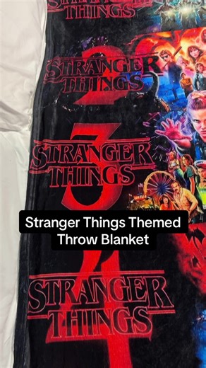 Stranger Things Themed Throw Blanket - All 5 Seasons!