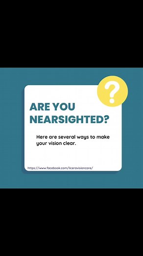 are you nearsighted? learn more about different ways to improve your vision. #nearsighted #liceravisioncare #optometrist #optical #eyecaretips #eyeglasses #contactlens #contactlenses #lasik #fyp