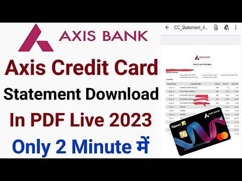 Axis bank credit card statement download | How to download axis bank credit card statement 2023