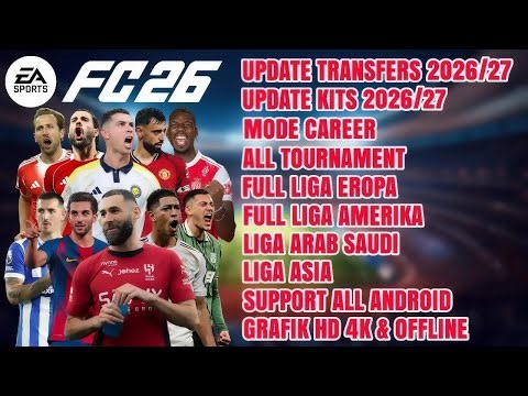 FIFA 14 MOD FC 26 ANDROID OFFLINE| UPDATE KITS & TRANSFERS 2026/27| FIX CAREER & TOURNAMENT