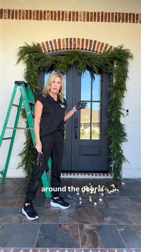 15K views · 287 reactions | Did I mention that I spend about 80% of my day on a ladder? Watch me decorate this front door! #christmas #christmasdecor #christmasdecorations #holidaydecor #christmastree #ribbon #holidaydecor | Shannon Knight Bella | Facebook