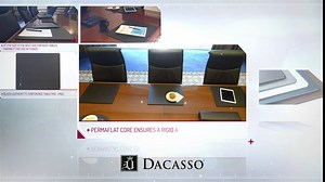 Dacasso Black Leatherette 17" x 14" Conference Table Pad - Laptop Pad - Protective Pad