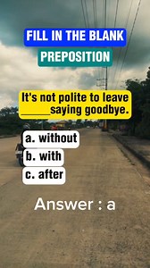 English grammar quizzes #08 - Preposition Choose the correct answer. #civilserviceexam2024 #englishclass #englishlanguage #englishlearning #millionviews #fbvideoviral | 𝚀𝚞𝚒𝚣𝚖𝚊𝚗.𝚙𝚑 𝟸.𝟶