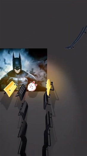 “Batman” Theme 🎶 | Marble Music Rhythm 😼🔴 #shorts