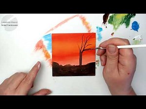 EASY Hintergrund verblenden und Äste malen, Acrylmalerei für Anfänger