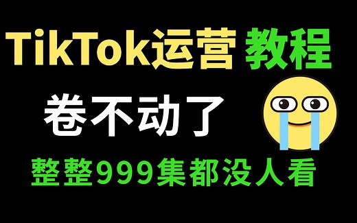 这可能是B站最详细的tiktok技巧教学，整整1000集|从tiktok新手下载注册到tiktok运营大佬，这都没人看，我不更新了！