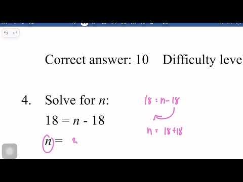 SAT MATH EP. 1.1 SOLVING LINER EQUATION DIFFICULTY LEVEL1