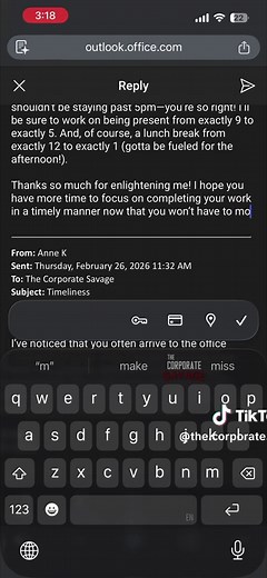 Anne, you really surprised me with that good idea! Exactly 9-5 it is 🥳 #emailsicantsend #corporatehumor #emailtips #officehumor #satire