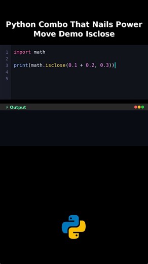 Python Combo That Nails Power Move Demo Isclose #pythoniscloseunderstandsidea