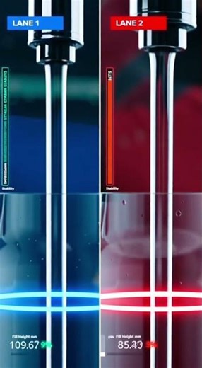 2080 Water Bottle Fill Olympic Splash Control | Millimeter Accuracy in One-Shot Precision Test